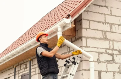 Pose et remplacement de gouttières à Huclier